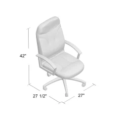 Philips High-Back Bonded Leather Executive Chair with Adjustable Seat