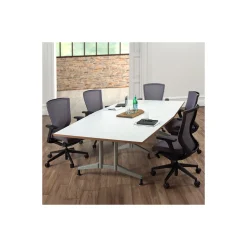 Pirouette Double Chevron Mobile Table - 72"W x 42"D