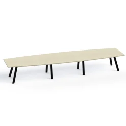 Plateaux Boat Shaped Conference Table with 3MM Edge - 192W x 48D