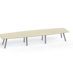 Plateaux Boat Shaped Conference Table with 3MM Edge - 192W x 48D