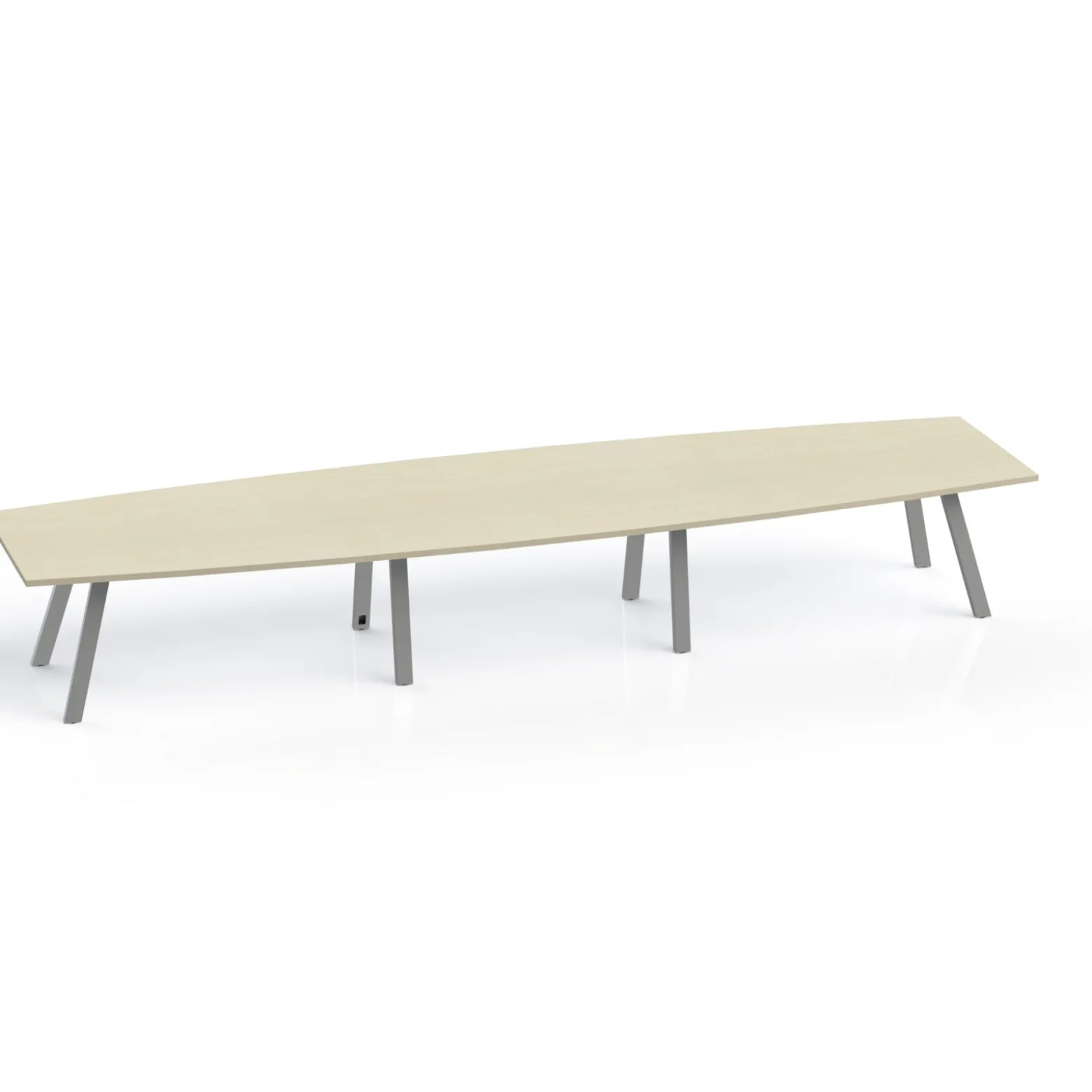 Plateaux Boat Shaped Conference Table with 3MM Edge - 192W x 48D