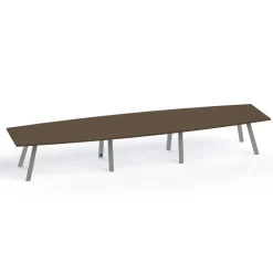 Plateaux Boat Shaped Conference Table with 3MM Edge - 192W x 48D