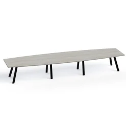 Plateaux Boat Shaped Conference Table with 3MM Edge - 192W x 48D