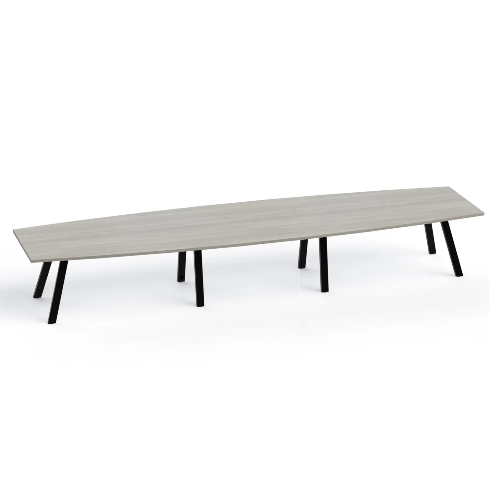 Plateaux Boat Shaped Conference Table with 3MM Edge - 192W x 48D