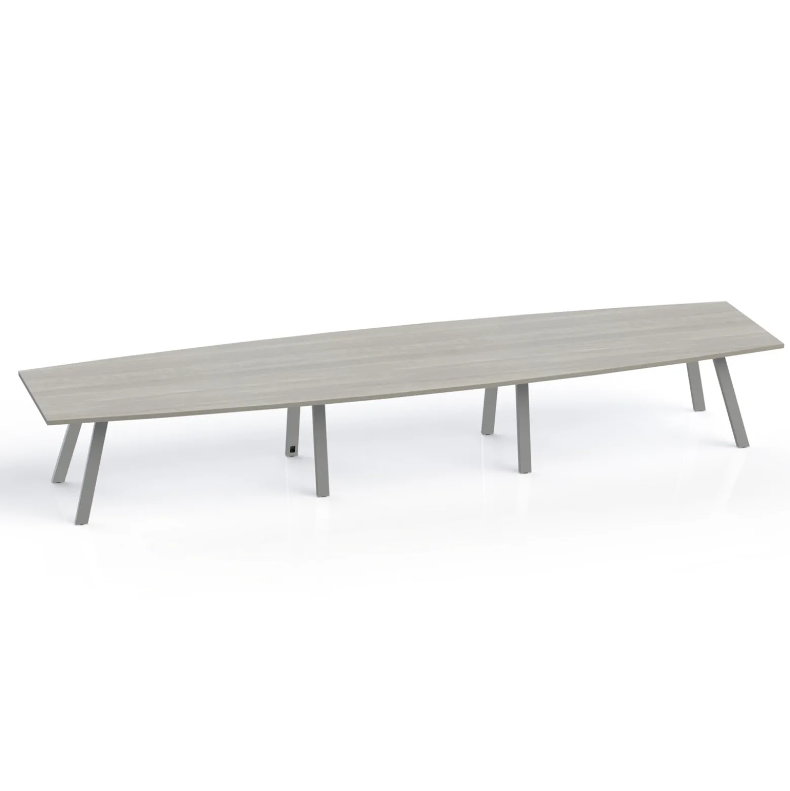 Plateaux Boat Shaped Conference Table with 3MM Edge - 192W x 48D
