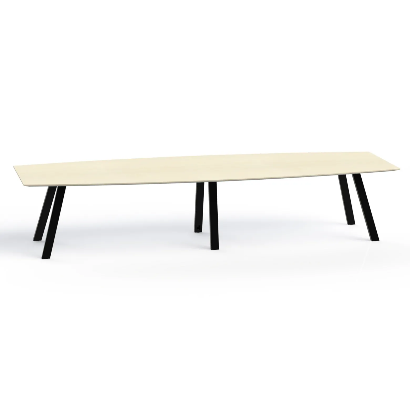 Plateaux Boat Shaped Conference Table with Knife Edge - 144W x 48D