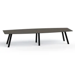 Plateaux Boat Shaped Conference Table with Knife Edge - 144W x 48D
