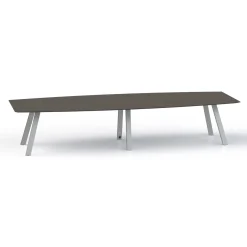 Plateaux Boat Shaped Conference Table with Knife Edge - 144W x 48D