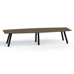 Plateaux Boat Shaped Conference Table with Knife Edge - 144W x 48D