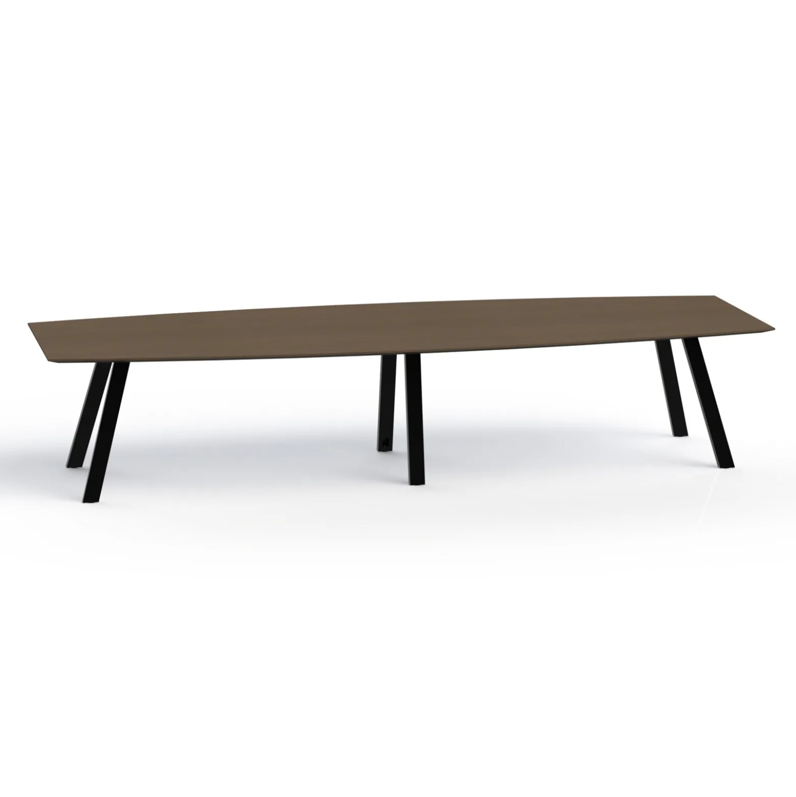 Plateaux Boat Shaped Conference Table with Knife Edge - 144W x 48D