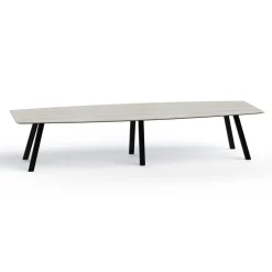 Plateaux Boat Shaped Conference Table with Knife Edge - 144W x 48D