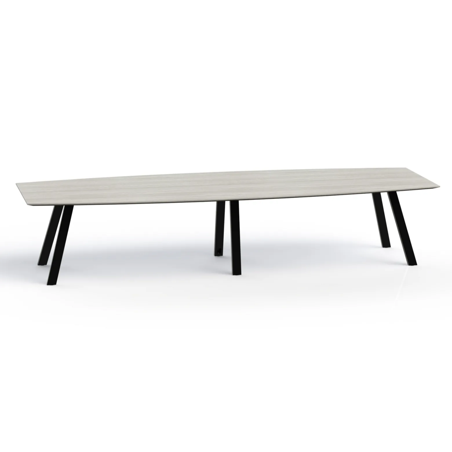 Plateaux Boat Shaped Conference Table with Knife Edge - 144W x 48D