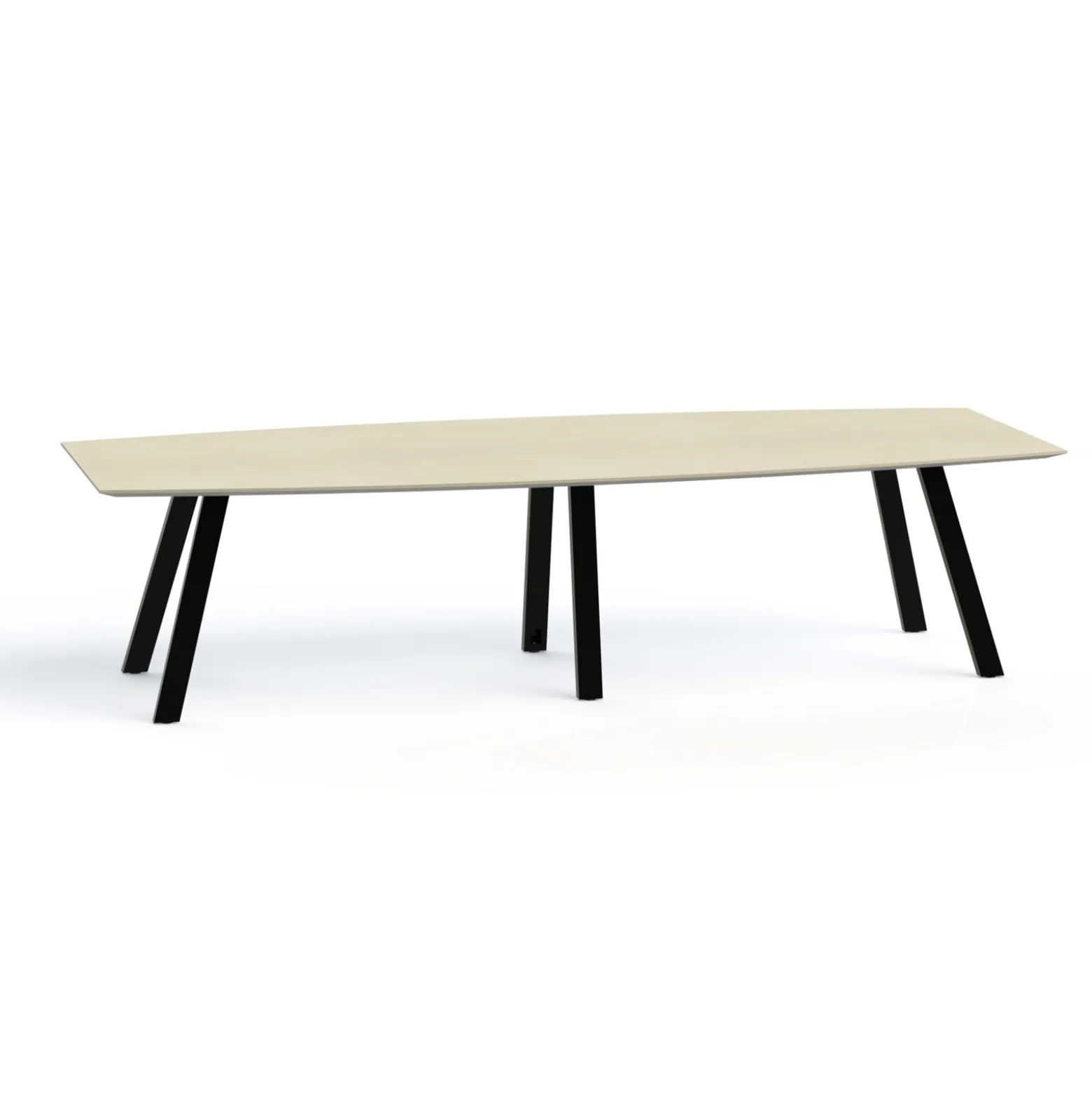 Plateaux Boat Shaped Conference Table with Knife Edge - 120W x 48D