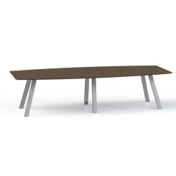 Plateaux Boat Shaped Conference Table with Knife Edge - 120W x 48D