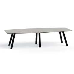 Plateaux Boat Shaped Conference Table with Knife Edge - 120W x 48D