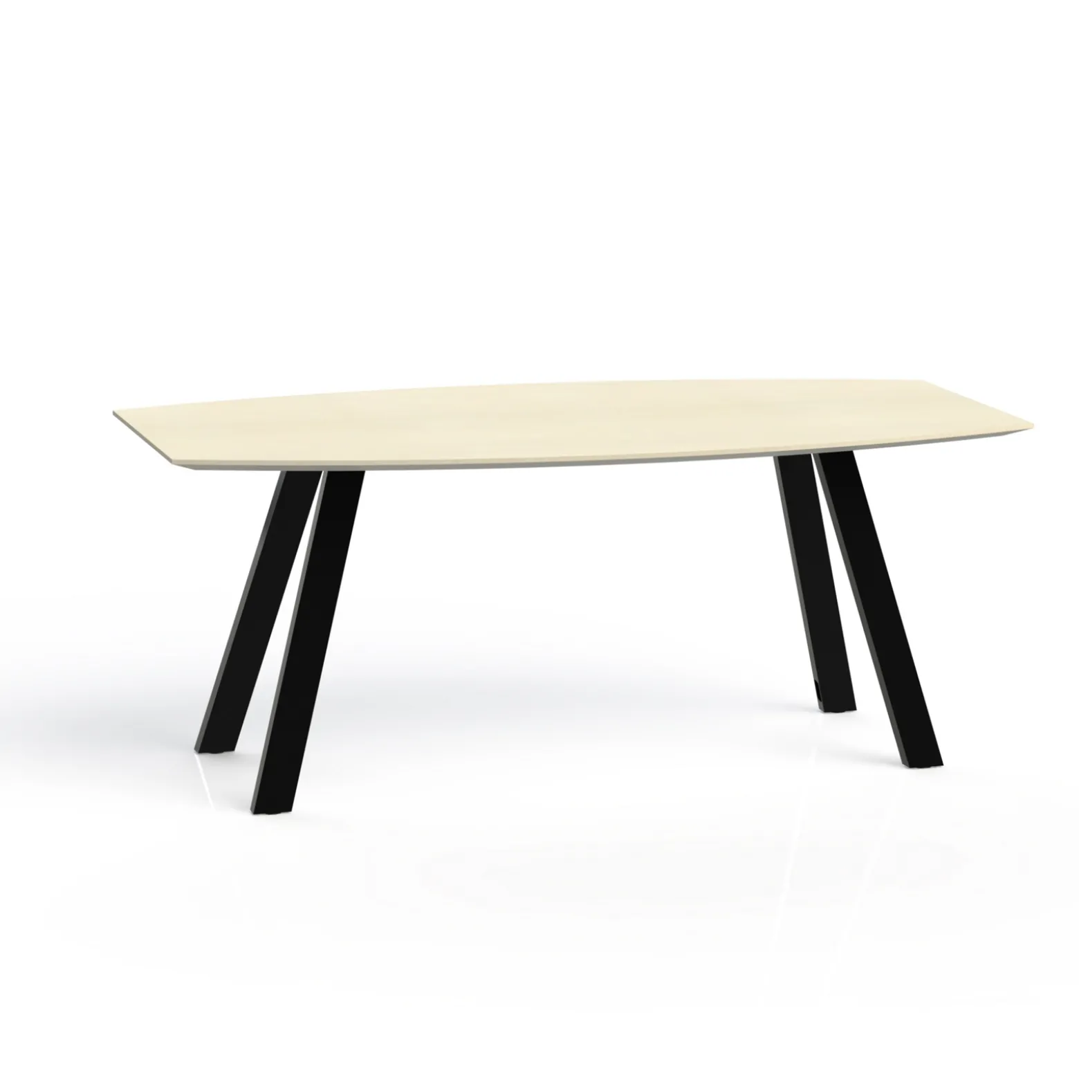 Plateaux Boat Shaped Conference Table with Knife Edge - 72W x 36D