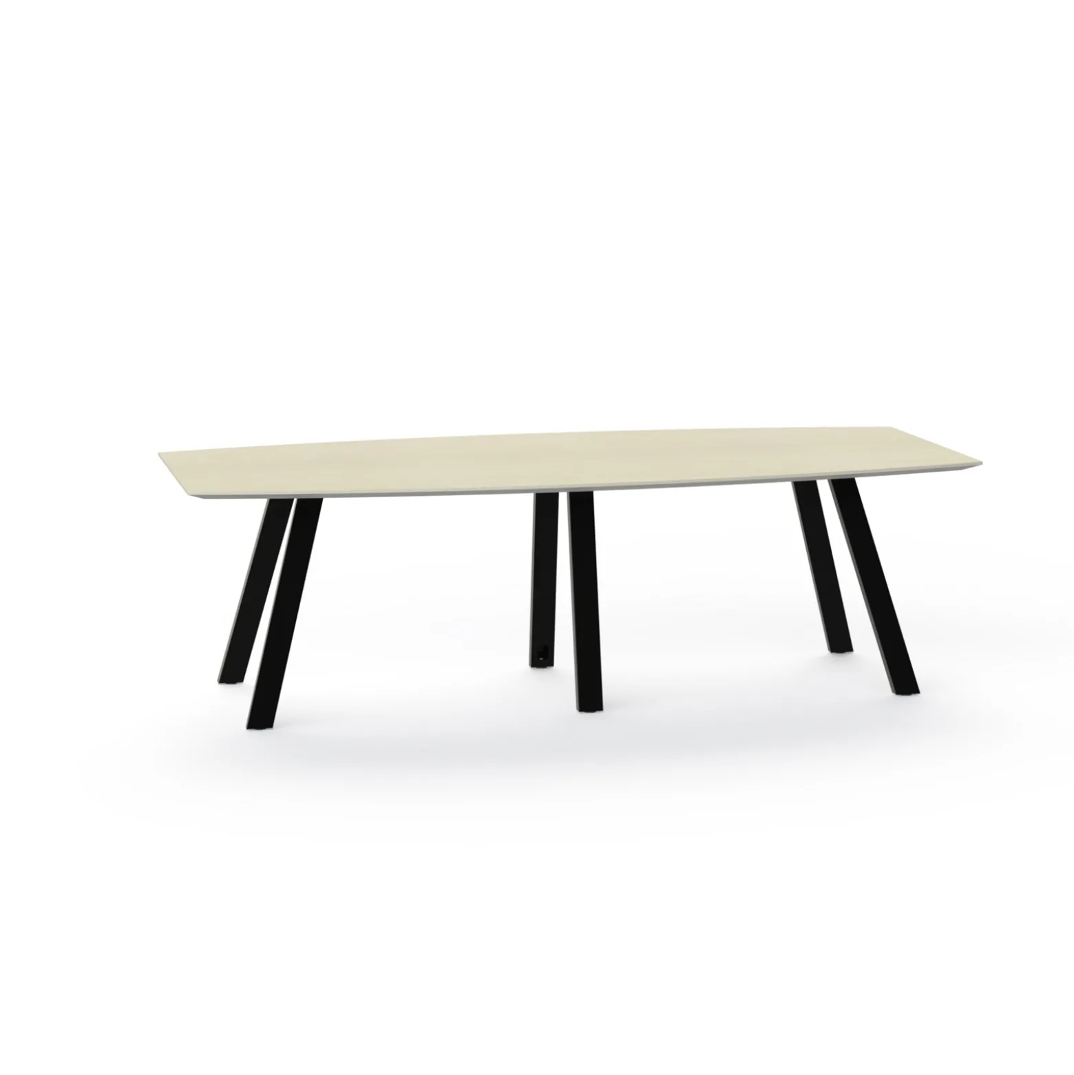 Plateaux Boat Shaped Conference Table with Knife Edge - 96W x 48D
