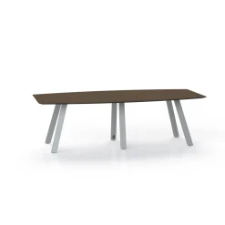 Plateaux Boat Shaped Conference Table with Knife Edge - 96W x 48D