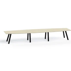 Plateaux Boat Shaped Conference Table with Knife Edge - 192W x 48D