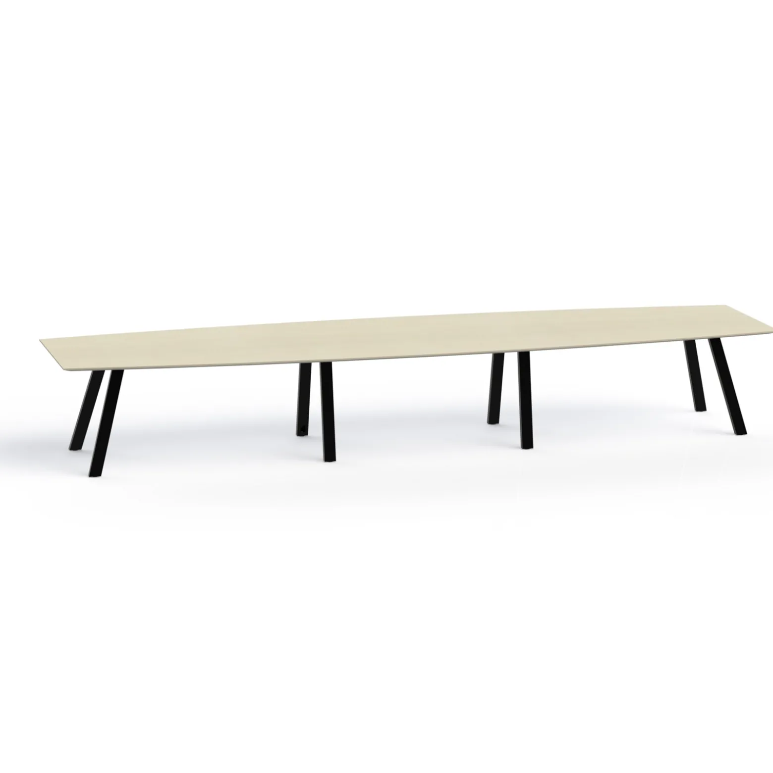 Plateaux Boat Shaped Conference Table with Knife Edge - 192W x 48D