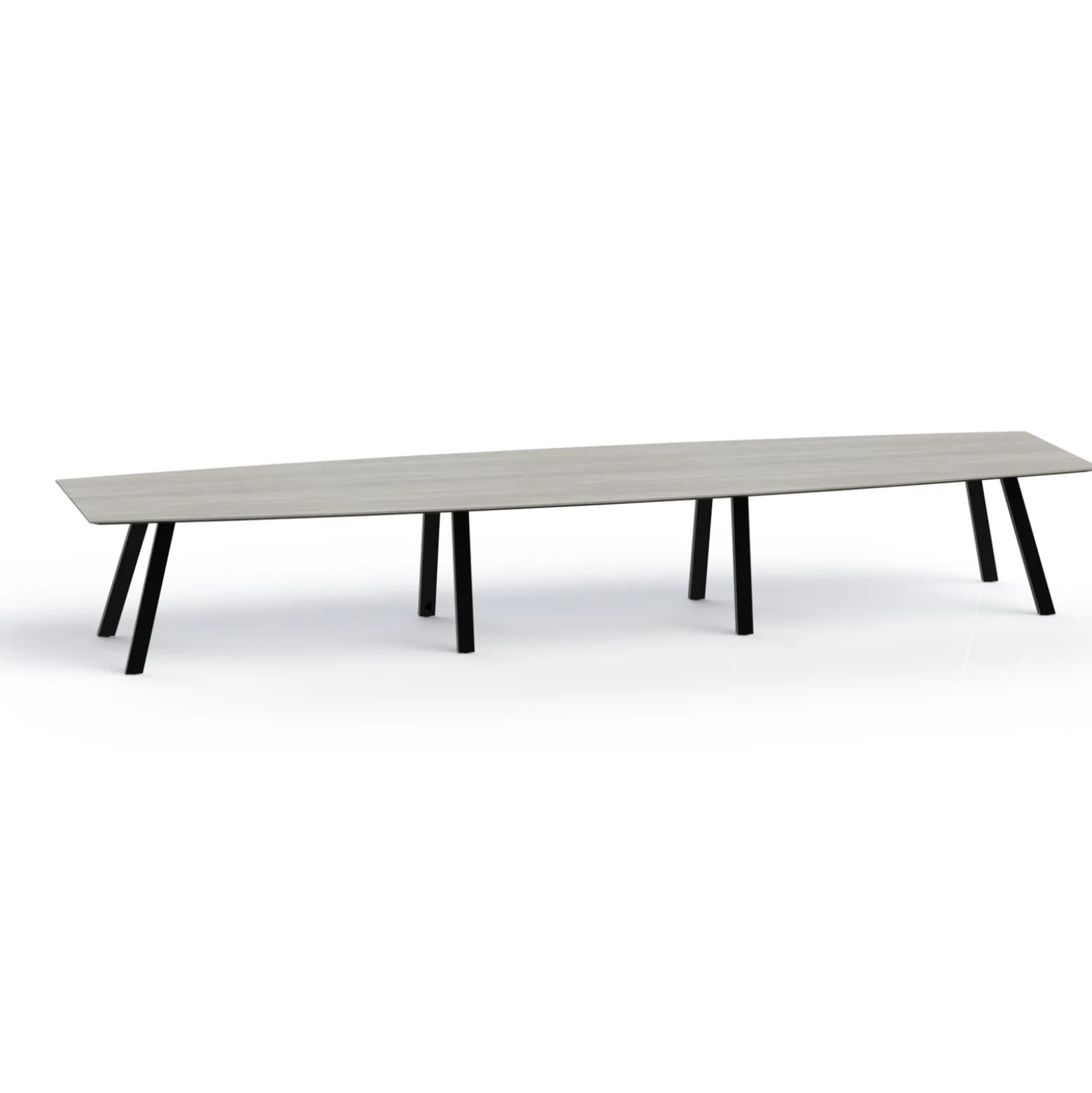Plateaux Boat Shaped Conference Table with Knife Edge - 192W x 48D