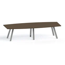 Plateaux Boat Shaped Conference Table with 3MM Edge - 120W x 48D