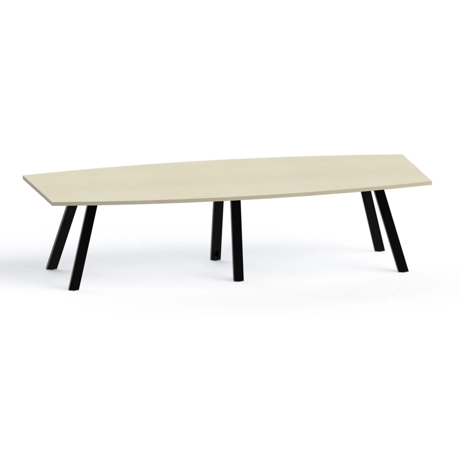 Plateaux Boat Shaped Conference Table with 3MM Edge - 120W x 48D