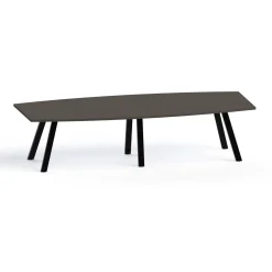 Plateaux Boat Shaped Conference Table with 3MM Edge - 120W x 48D