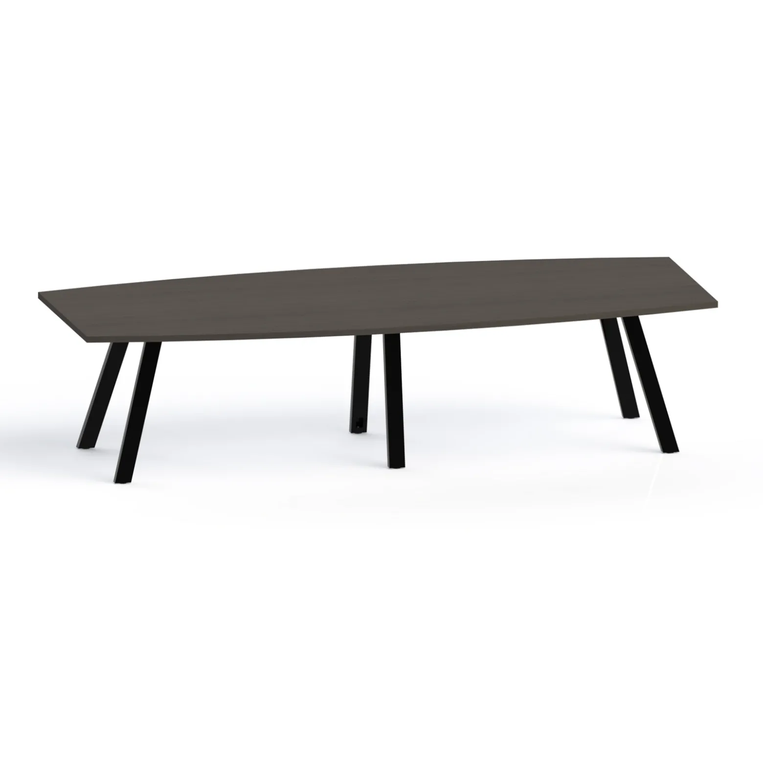 Plateaux Boat Shaped Conference Table with 3MM Edge - 120W x 48D