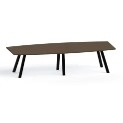 Plateaux Boat Shaped Conference Table with 3MM Edge - 120W x 48D