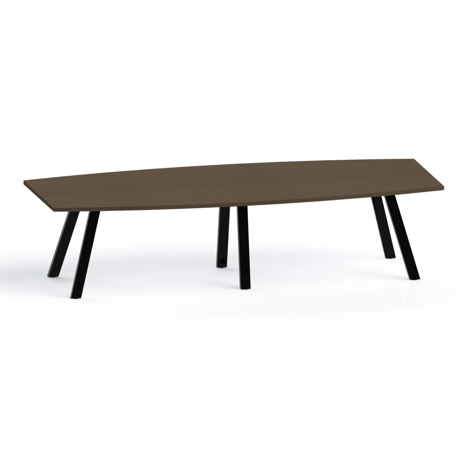 Plateaux Boat Shaped Conference Table with 3MM Edge - 120W x 48D