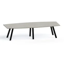 Plateaux Boat Shaped Conference Table with 3MM Edge - 120W x 48D