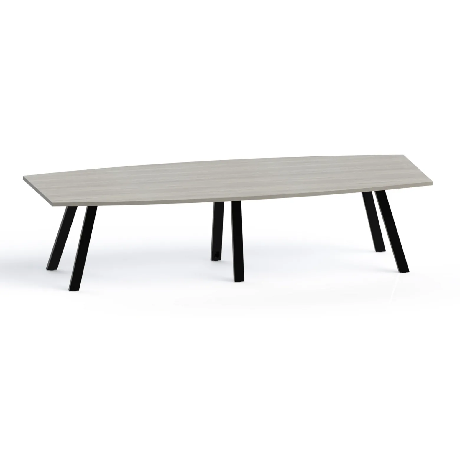 Plateaux Boat Shaped Conference Table with 3MM Edge - 120W x 48D