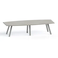 Plateaux Boat Shaped Conference Table with 3MM Edge - 120W x 48D