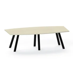 Plateaux Boat Shaped Conference Table with 3MM Edge - 96W x 48D