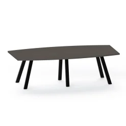 Plateaux Boat Shaped Conference Table with 3MM Edge - 96W x 48D