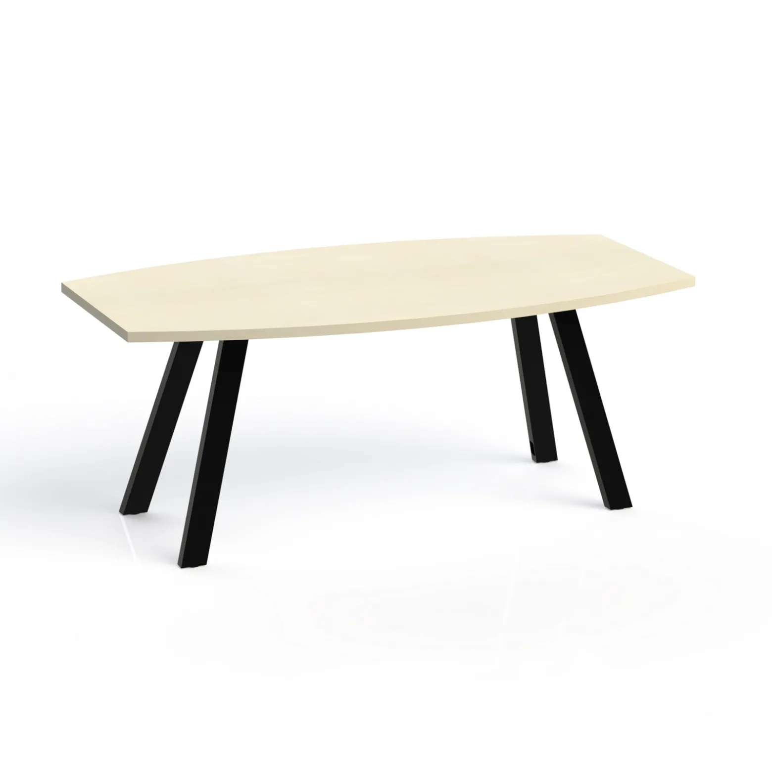 Plateaux Boat Shaped Conference Table with 3MM Edge - 72W x 36D