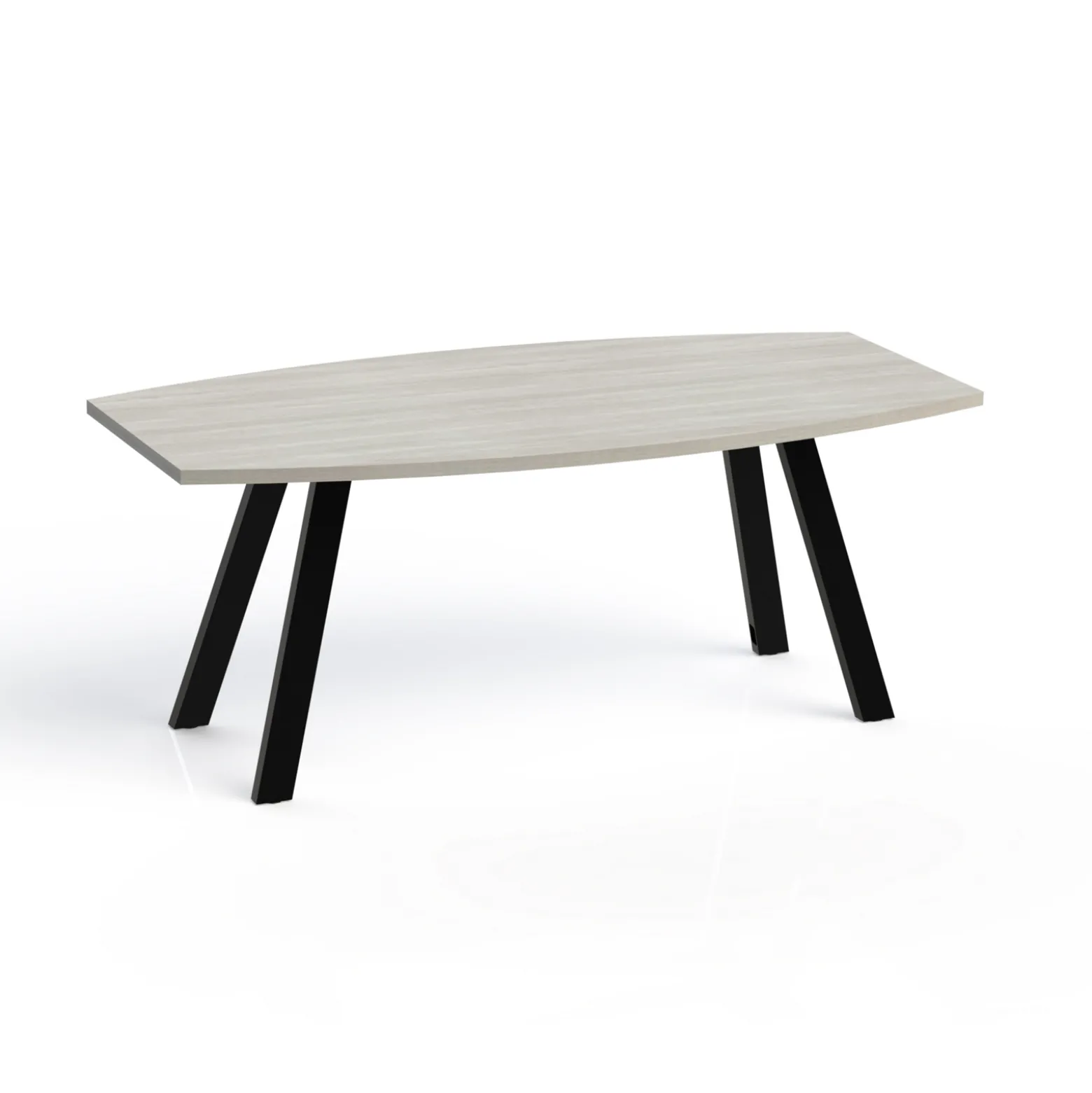Plateaux Boat Shaped Conference Table with 3MM Edge - 72W x 36D
