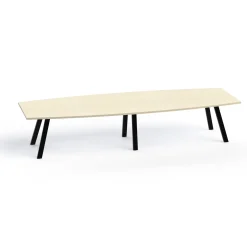 Plateaux Boat Shaped Conference Table with 3MM Edge - 144W x 48D
