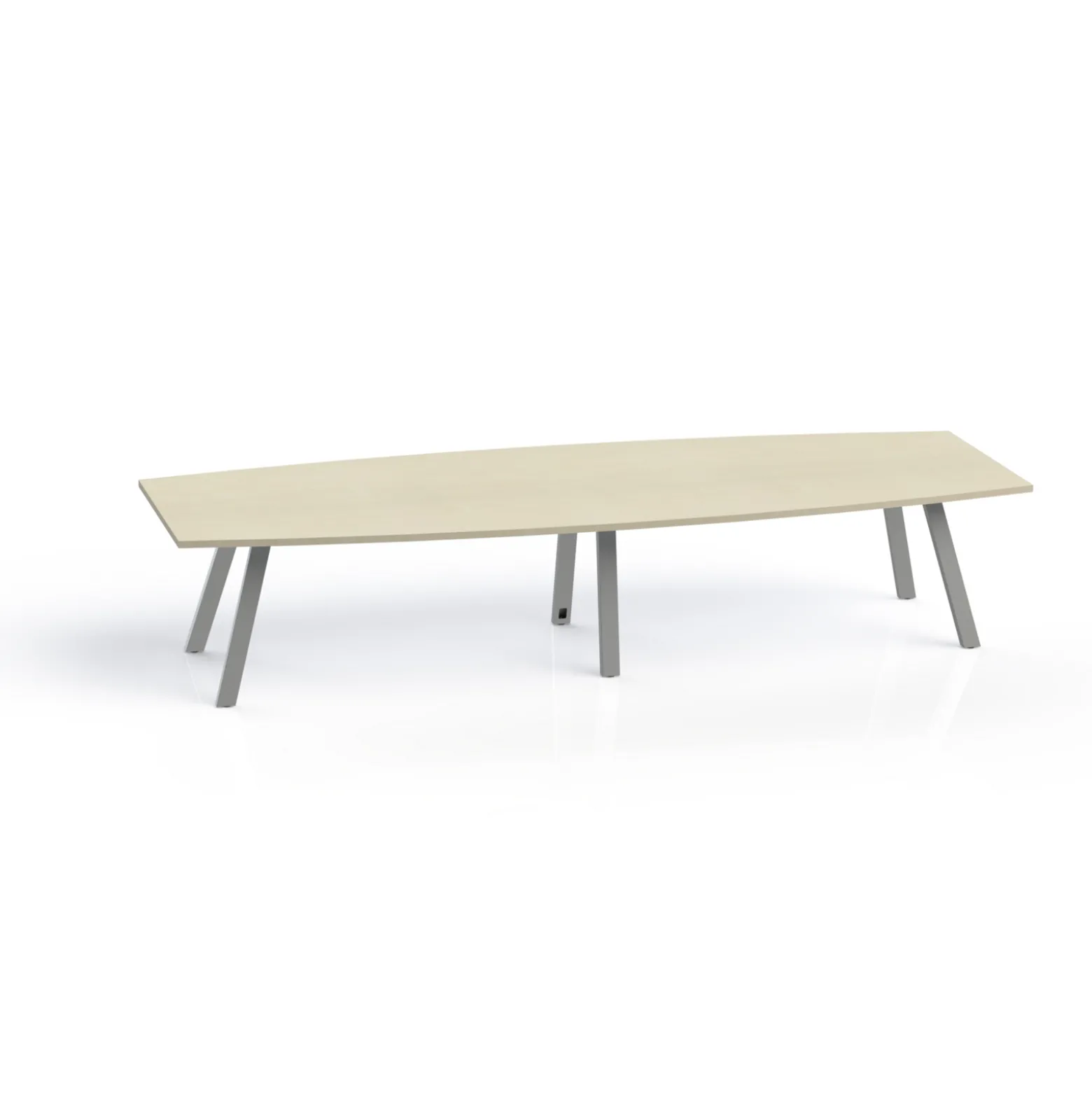 Plateaux Boat Shaped Conference Table with 3MM Edge - 144W x 48D