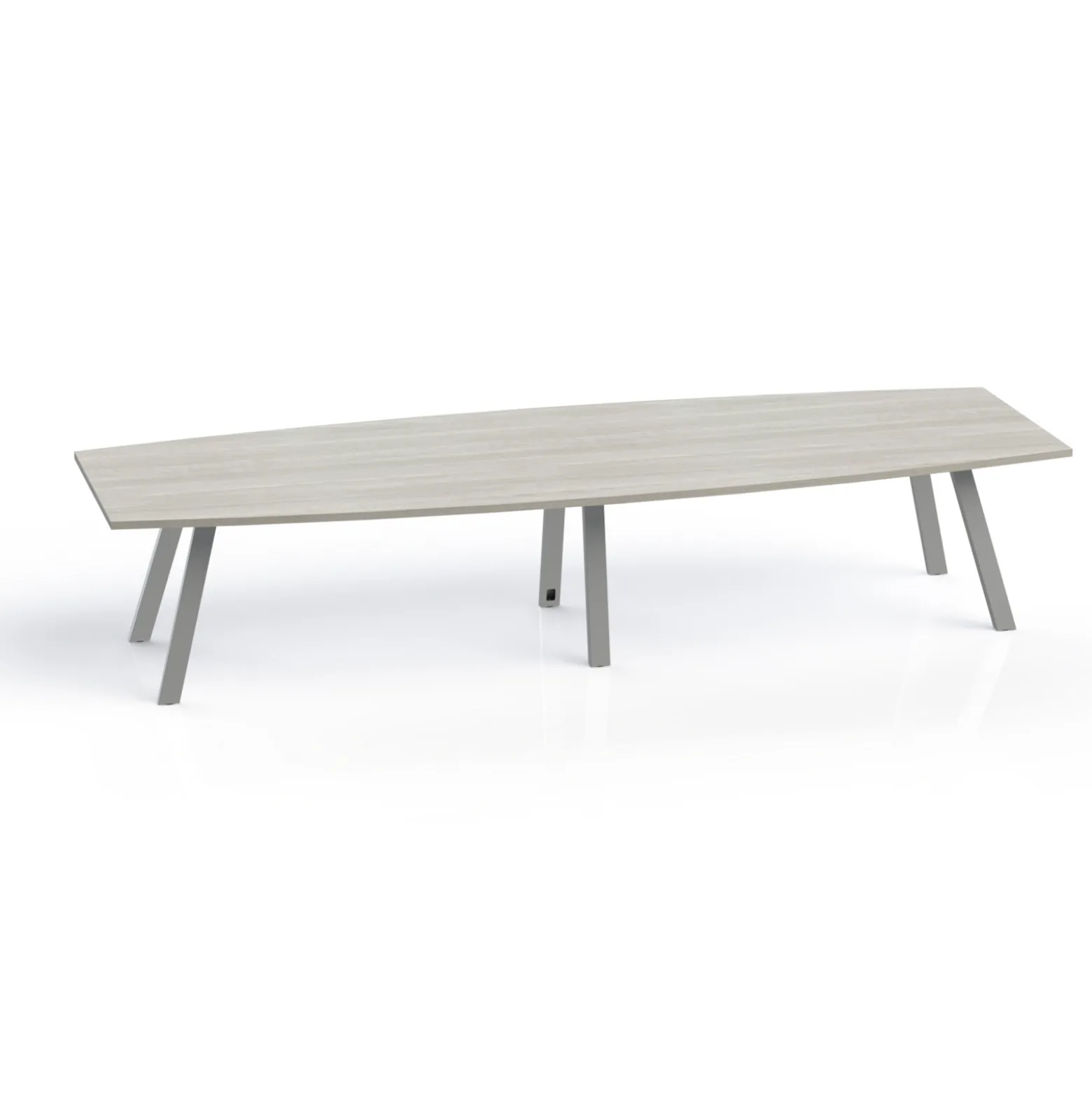 Plateaux Boat Shaped Conference Table with 3MM Edge - 144W x 48D