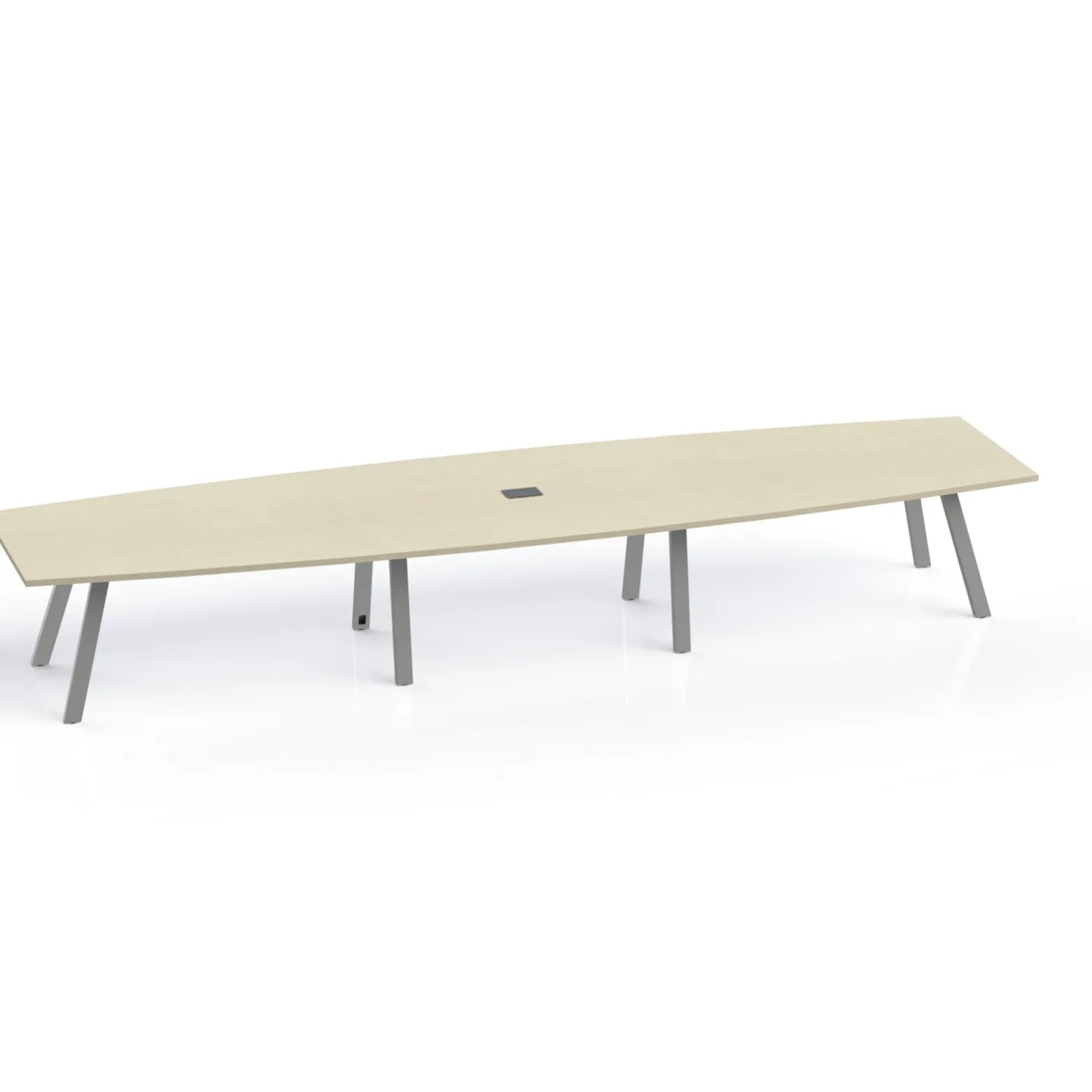 Plateaux Boat Shaped Powered Conference Table with 3MM Edge - 192W x 48D