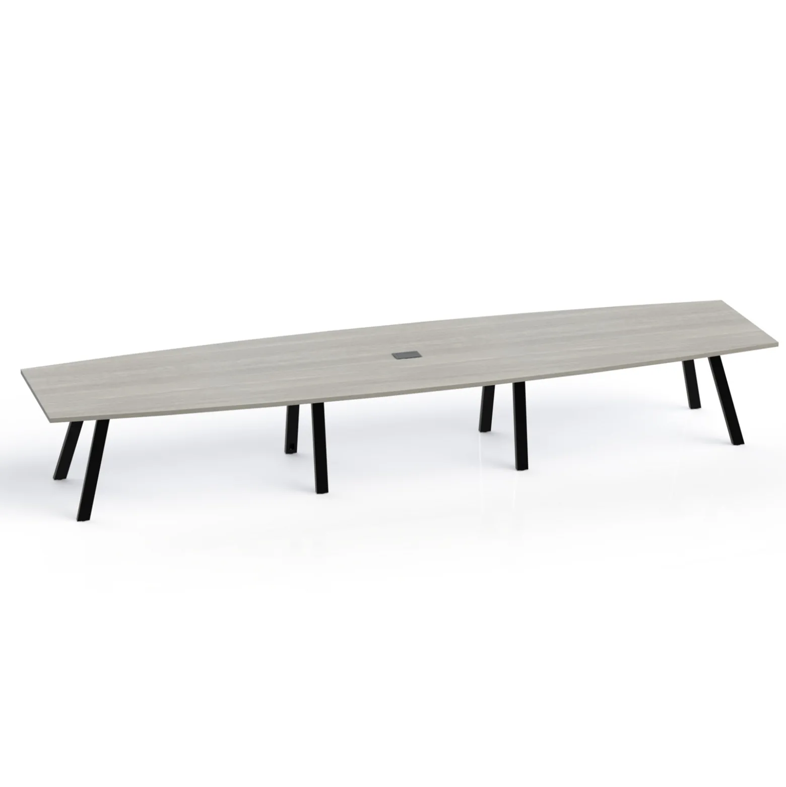 Plateaux Boat Shaped Powered Conference Table with 3MM Edge - 192W x 48D