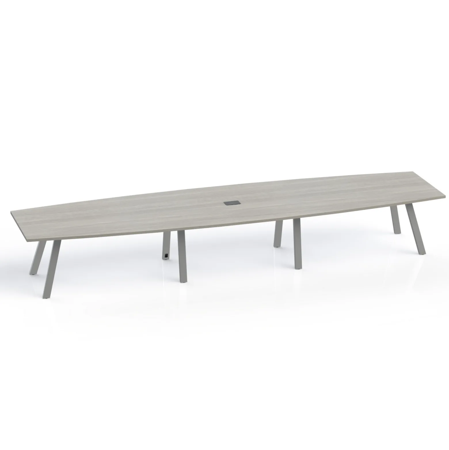 Plateaux Boat Shaped Powered Conference Table with 3MM Edge - 192W x 48D
