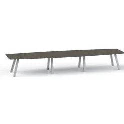 Plateaux Boat Shaped Powered Conference Table with Knife Edge - 192W x 48D