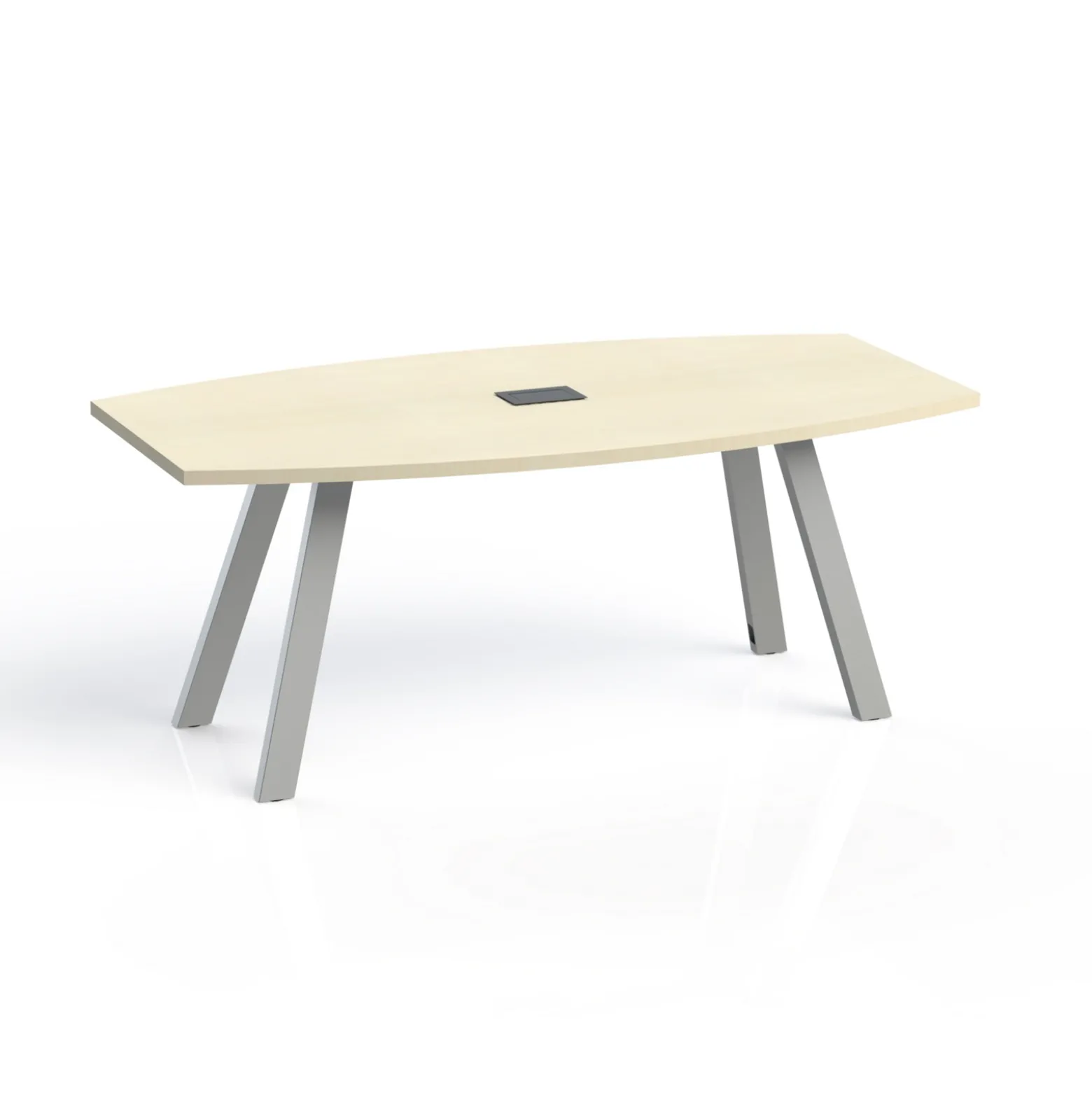 Plateaux Boat Shaped Powered Conference Table with 3MM Edge - 72W x 36D
