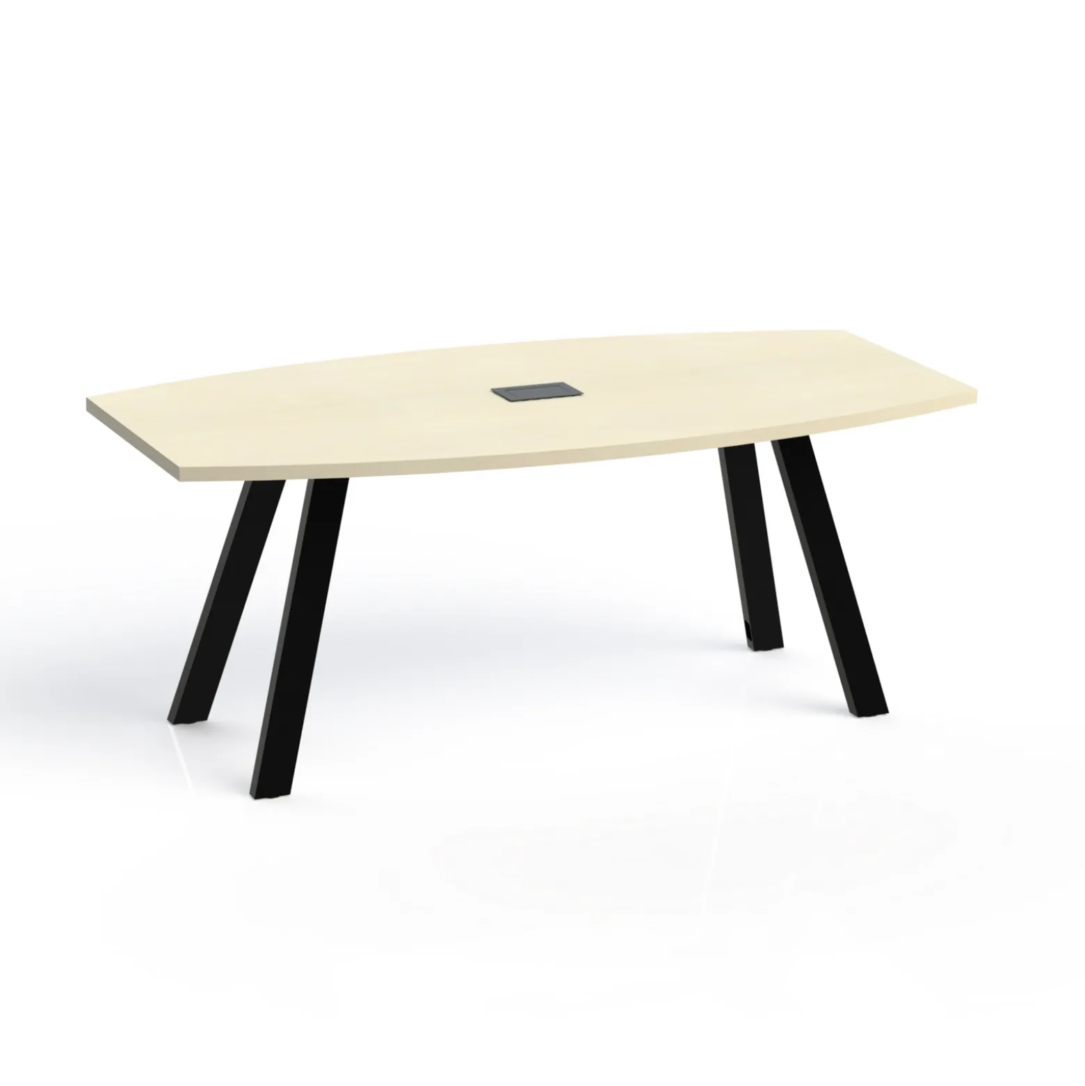 Plateaux Boat Shaped Powered Conference Table with 3MM Edge - 72W x 36D