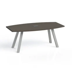 Plateaux Boat Shaped Powered Conference Table with 3MM Edge - 72W x 36D