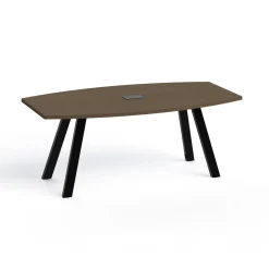 Plateaux Boat Shaped Powered Conference Table with 3MM Edge - 72W x 36D