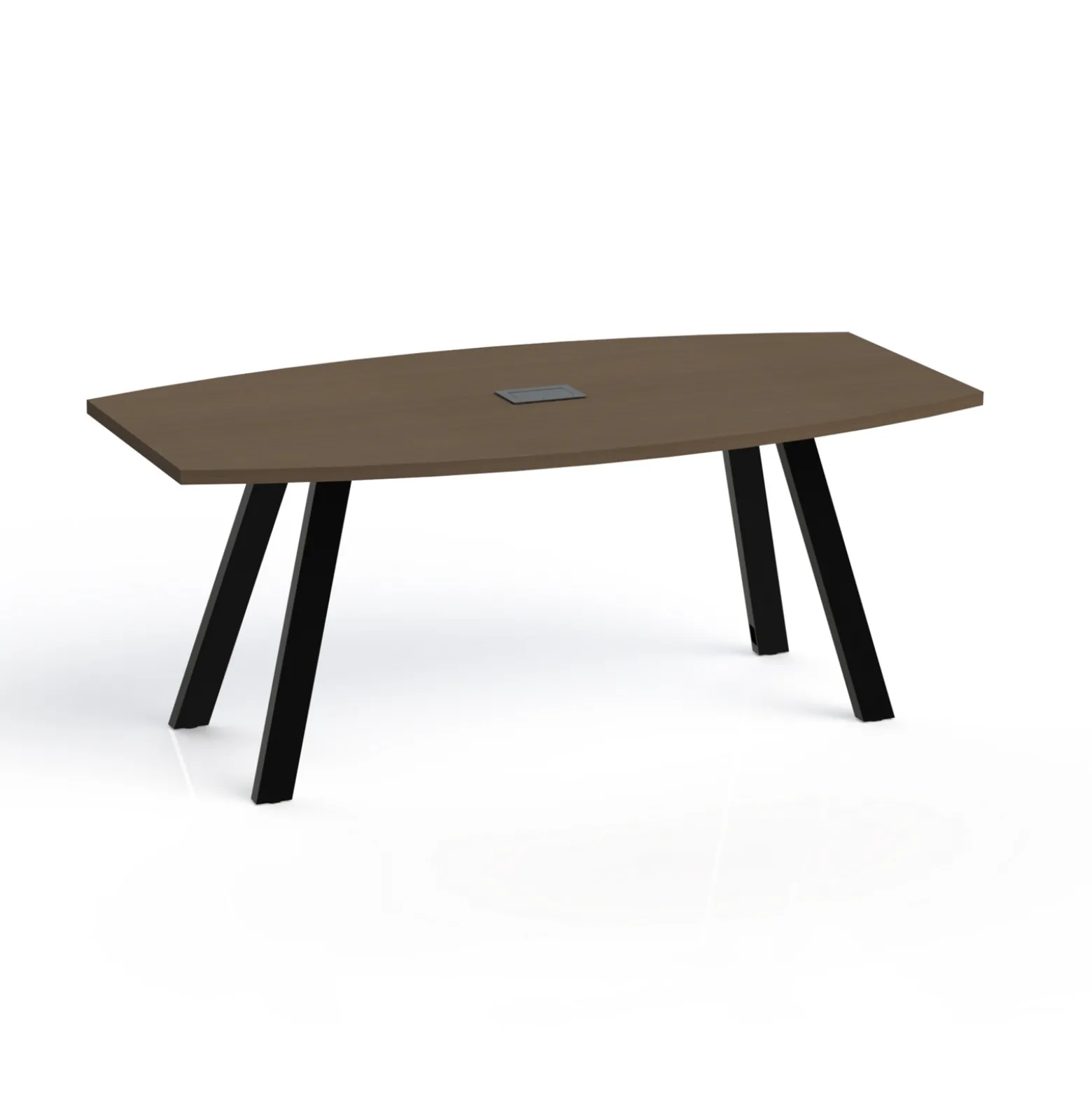 Plateaux Boat Shaped Powered Conference Table with 3MM Edge - 72W x 36D